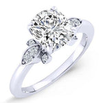 Lobelia Cushion Moissanite Bridal Set whitegold
