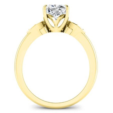 Lobelia Diamond Matching Band Only (engagement Ring Not Included) For Ring With Cushion Center yellowgold