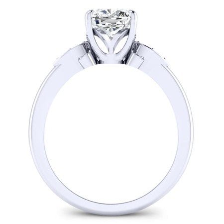 Lobelia Diamond Matching Band Only (engagement Ring Not Included) For Ring With Cushion Center whitegold