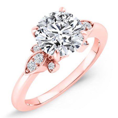 Lobelia Diamond Matching Band Only (engagement Ring Not Included) For Ring With Round Center rosegold