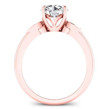 Lobelia Diamond Matching Band Only (engagement Ring Not Included) For Ring With Round Center rosegold