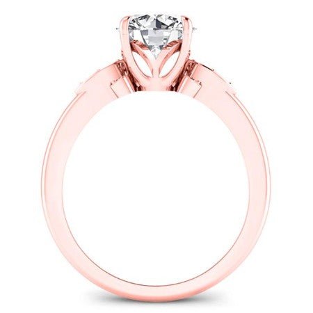 Lobelia Diamond Matching Band Only (engagement Ring Not Included) For Ring With Round Center rosegold