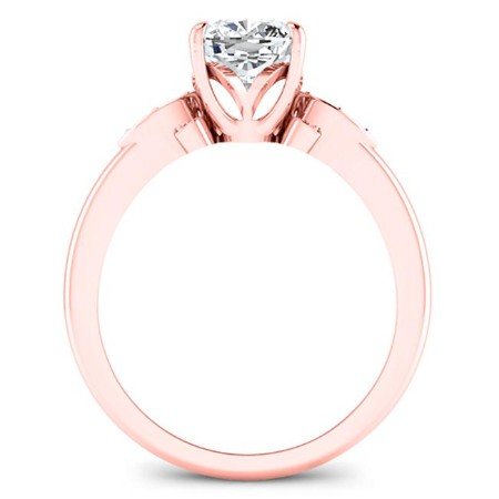 Lobelia Diamond Matching Band Only (engagement Ring Not Included) For Ring With Cushion Center rosegold