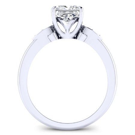 Lobelia Diamond Matching Band Only (engagement Ring Not Included) For Ring With Princess Center whitegold