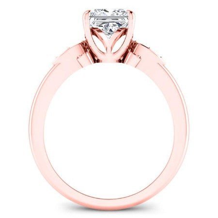 Lobelia Diamond Matching Band Only (engagement Ring Not Included) For Ring With Princess Center rosegold