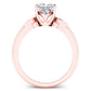 Lobelia Princess Moissanite Engagement Ring rosegold