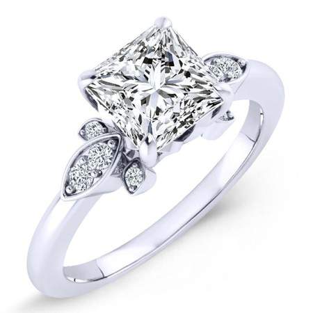 2.00 ct - Lobelia - Princess Moissanite Engagement Ring