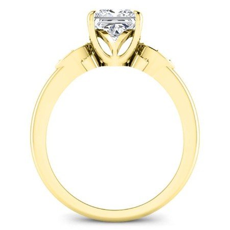 Lobelia Princess Moissanite Engagement Ring yellowgold