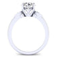 Lobelia Round Diamond Engagement Ring (Lab Grown Igi Cert) whitegold