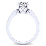 Lobelia Round Moissanite Engagement Ring whitegold