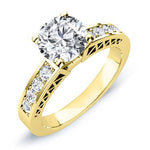 Lotus Diamond Matching Band Only (engagement Ring Not Included) For Ring With Round Center yellowgold