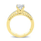 Lotus Round Diamond Bridal Set (Lab Grown Igi Cert) yellowgold