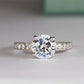 Lotus Round Diamond Engagement Ring (Lab Grown Igi Cert) whitegold