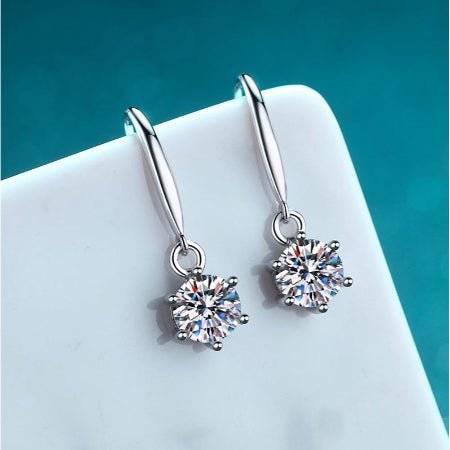 Luisa Moissanite Earrings whitegold