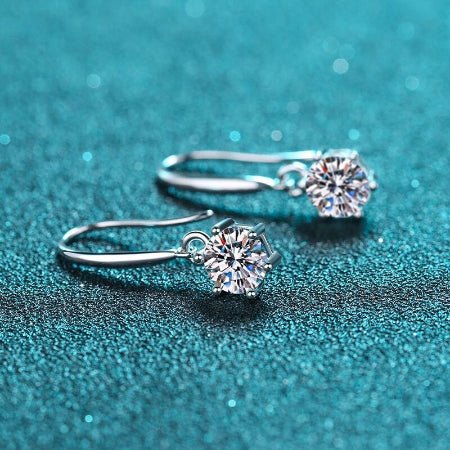 Luisa Moissanite Earrings whitegold