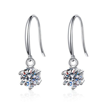 Luisa Moissanite Earrings whitegold