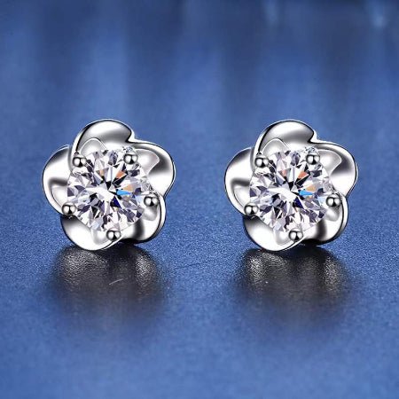 Luna Moissanite Earrings whitegold