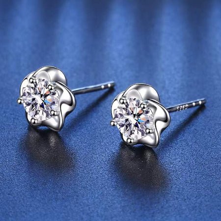 Luna Moissanite Earrings whitegold