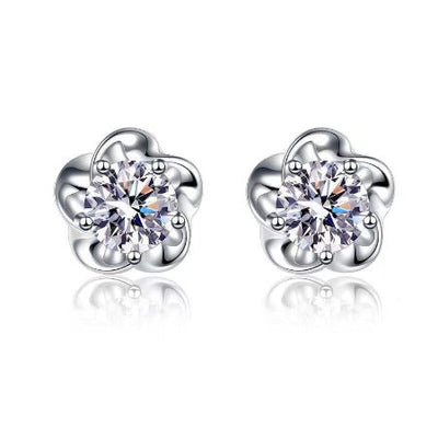 Luna Moissanite Earrings whitegold