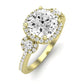 Lunaria Diamond Matching Band Only (does Not Include Engagement Ring) For Ring With Cushion Center yellowgold