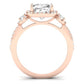 Lunaria Diamond Matching Band Only (does Not Include Engagement Ring) For Ring With Cushion Center rosegold