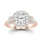 Lunaria Diamond Matching Band Only (does Not Include Engagement Ring) For Ring With Cushion Center rosegold