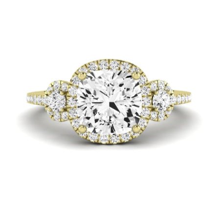 Lunaria Diamond Matching Band Only (does Not Include Engagement Ring) For Ring With Cushion Center yellowgold