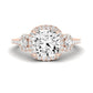 Lunaria Diamond Matching Band Only (does Not Include Engagement Ring) For Ring With Cushion Center rosegold