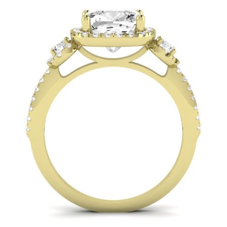 Lunaria Diamond Matching Band Only (does Not Include Engagement Ring) For Ring With Cushion Center yellowgold