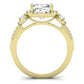 Lunaria Diamond Matching Band Only (does Not Include Engagement Ring) For Ring With Cushion Center yellowgold