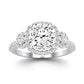 Lunaria Diamond Matching Band Only (does Not Include Engagement Ring) For Ring With Cushion Center whitegold