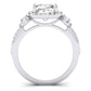 Lunaria Diamond Matching Band Only (does Not Include Engagement Ring) For Ring With Cushion Center whitegold