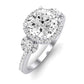 Lunaria Diamond Matching Band Only (does Not Include Engagement Ring) For Ring With Cushion Center whitegold