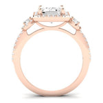 Lunaria Diamond Matching Band Only (does Not Include Engagement Ring) For Ring With Emerald Center rosegold