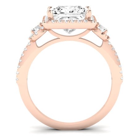 Lunaria Diamond Matching Band Only (does Not Include Engagement Ring) For Ring With Princess Center rosegold