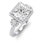 Lunaria Diamond Matching Band Only (does Not Include Engagement Ring) For Ring With Princess Center whitegold