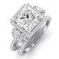 Lunaria Diamond Matching Band Only (does Not Include Engagement Ring) For Ring With Princess Center whitegold