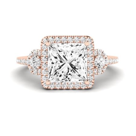 Lunaria Diamond Matching Band Only (does Not Include Engagement Ring) For Ring With Princess Center rosegold