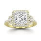 Lunaria Diamond Matching Band Only (does Not Include Engagement Ring) For Ring With Princess Center yellowgold