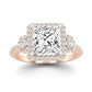 Lunaria Diamond Matching Band Only (does Not Include Engagement Ring) For Ring With Princess Center rosegold