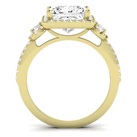 Lunaria Diamond Matching Band Only (does Not Include Engagement Ring) For Ring With Princess Center yellowgold