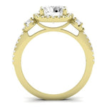 Lunaria Diamond Matching Band Only (does Not Include Engagement Ring) For Ring With Round Center yellowgold