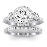 Lunaria Diamond Matching Band Only (does Not Include Engagement Ring) For Ring With Round Center whitegold