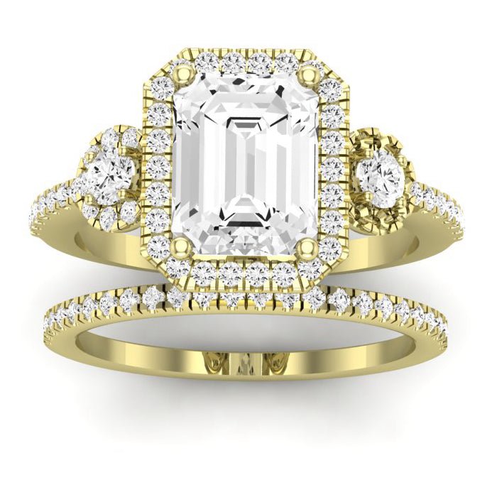 Lunaria Emerald Diamond Bridal Set (Lab Grown Igi Cert) yellowgold