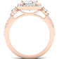 Lunaria Emerald Diamond Engagement Ring (Lab Grown Igi Cert) rosegold