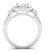 Lunaria Emerald Diamond Engagement Ring (Lab Grown Igi Cert) whitegold