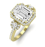 Lunaria Emerald Diamond Engagement Ring (Lab Grown Igi Cert) yellowgold