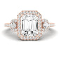 Lunaria Emerald Diamond Engagement Ring (Lab Grown Igi Cert) rosegold