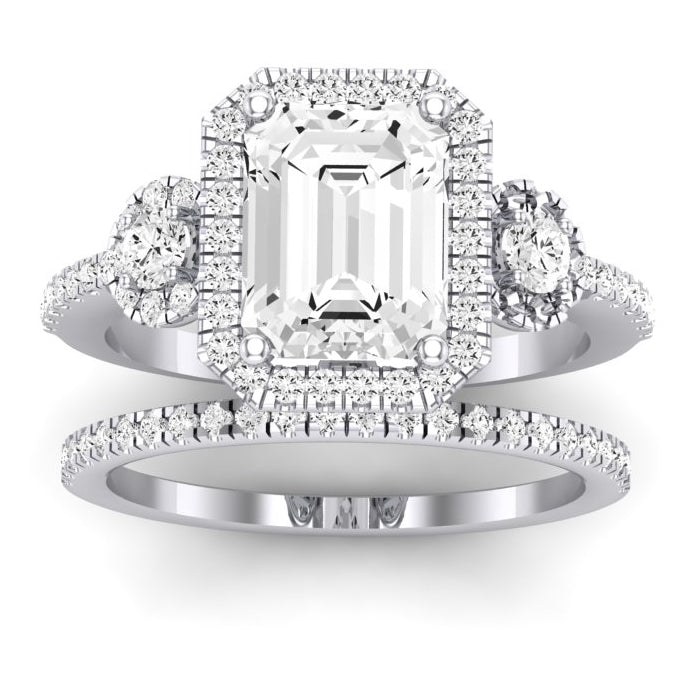 1.00 ct - Lunaria - Emerald Lab Diamond Bridal Set (IGI Certified)