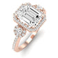 Lunaria Emerald Diamond Engagement Ring (Lab Grown Igi Cert) rosegold